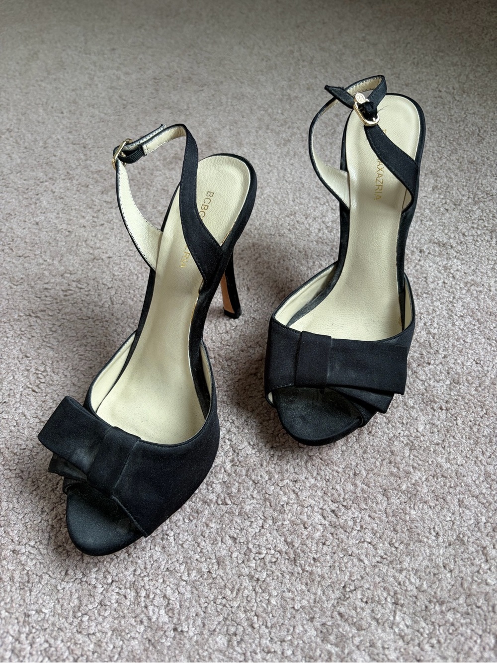🌹 BCBGMAXAZRIA - Black Heels - Size 8 - Bow (NEW: $191 FROM TAG)